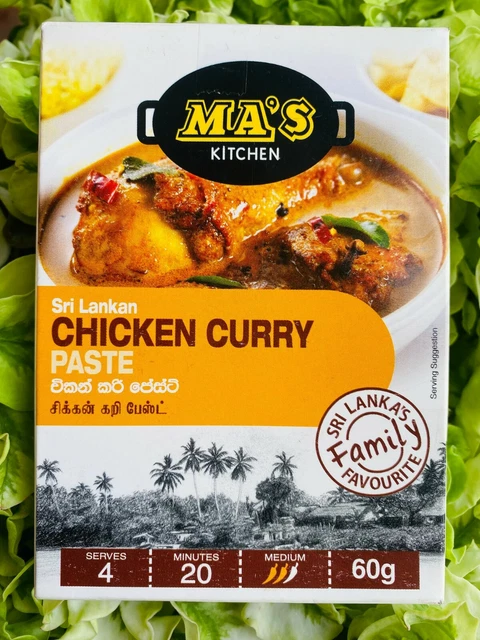 SRI LANKAN MA'S Kitchen Chicken Curry Paste Powder, 4 Serves (60g) EUR ...