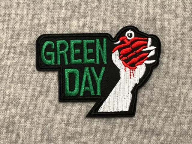 Greenday Green Day Logo Embroidered Iron On Patch Badge Punk Rock Music Band C5