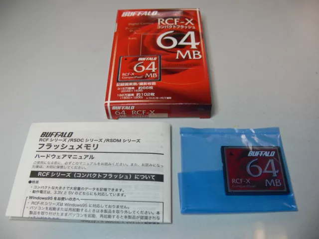 Buffalo RCF-X64MY Compact Flash 64 MB Carte Mémoire Ordinateur Japonais Importer