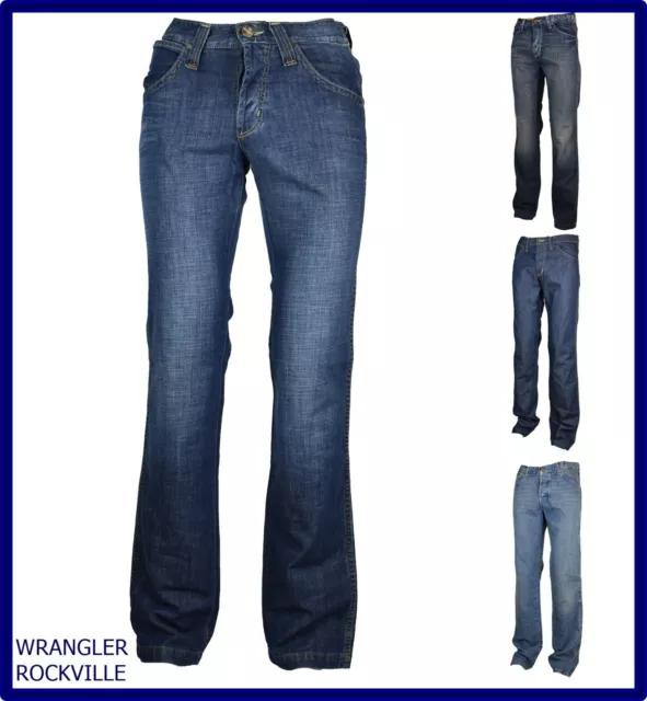 wrangler jeans da uomo slim fit pantaloni a zampa gamba dritta dritti 44 46 48