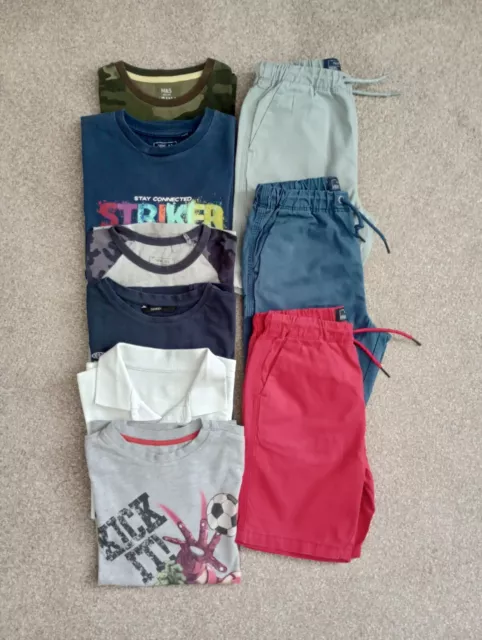 Boys Summer Clothes Bundle Age 7-8 Years Next Shorts T-shirts 9 items