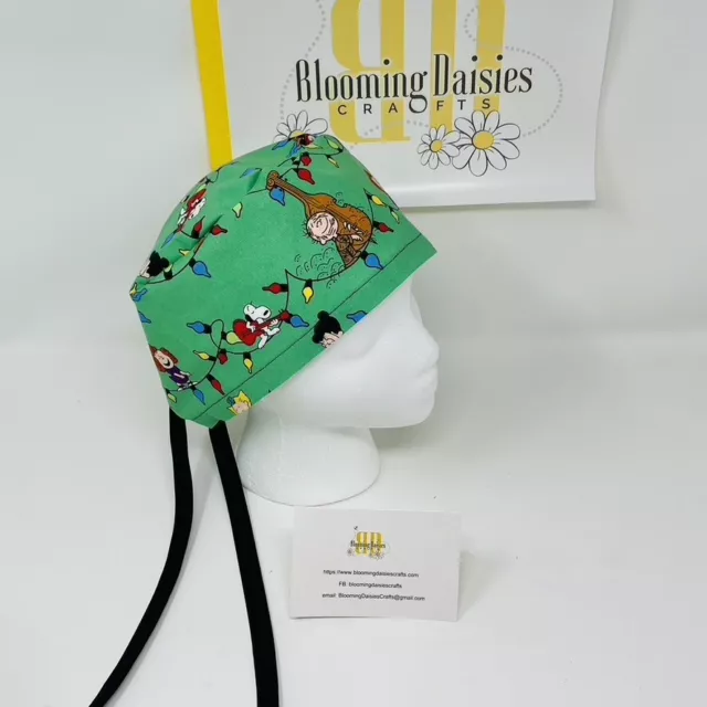 Christmas Peanuts Characters Unisex Skull/Chemo Surgical Scrub Hat/Cap