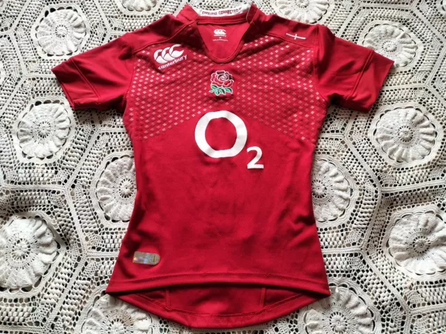 Canterbury 2014 2015 England Match Player Issue Away Rugby Union Shirt Jersey M