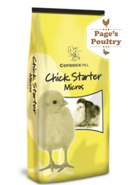 Copdock Chick Starter Micros Pellets Crumb 20kg Non-Medicated Ducklings NEXT DAY