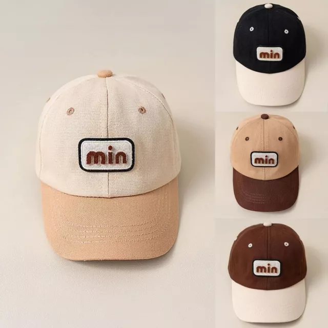 Adjustable Kids Baseball Caps Match Color Sun Hat Baby Peaked Caps  Boys Girls