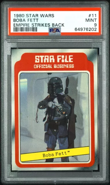 1980 Topps Star Wars Empire Strikes Back Boba Fett Rookie Card #11 PSA 9 MINT