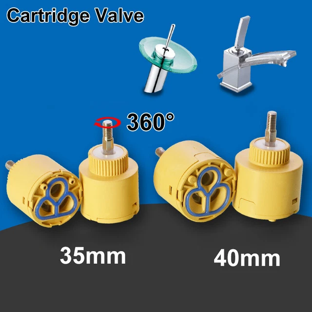 2 Stück Keramik Kartusche 35mm - Mischbatterie Ersatz Für Wasserhahn Bad & Küche