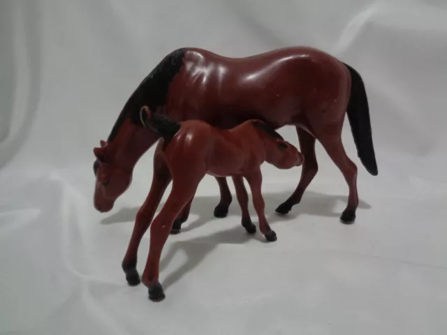 Hartland Small Bay Brown Thoroughbred Race Racing Derby Horse Mare & Foal
