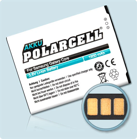 PolarCell Batterie pour Samsung Galaxy Core Plus SM-G350 EB-B185BE EB-B185BC