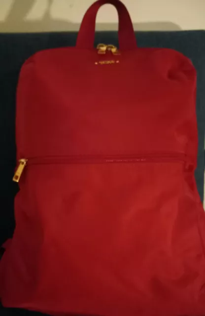 Tumi Voyageur Just In Case Backpack Lightweight Packable Bright Pink