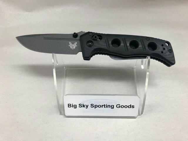 NEW Benchmade 273GY-1 Mini Adamas Plain Edge CPM-CruWear Tungsten Grey Blade