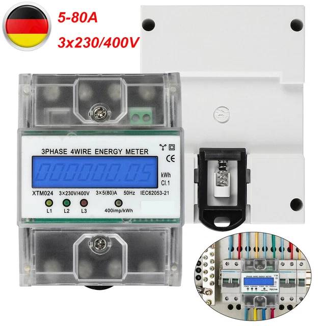 Drehstromzähler 3-phasig 100A – Unterstromzähle Produktbild-Vorschau 11
