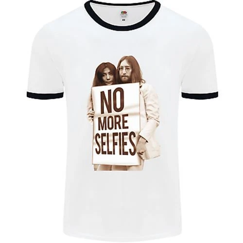 No More Selfies Divertente Camer Fotografia Bianco Uomo Ringer