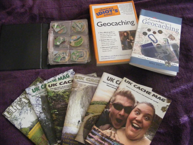 Geocaching Job Lot 18 Coin Collection + Six 2012-13 Mags & 2 X Idots Guides.