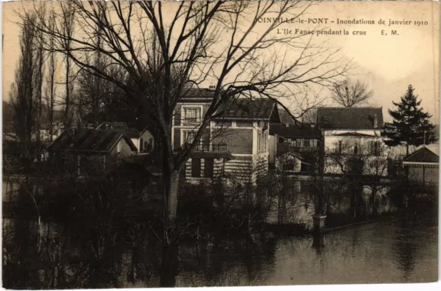 CPA AK Joinville le Pont L'Ile Fanac during the flood FRANCE (1283484)