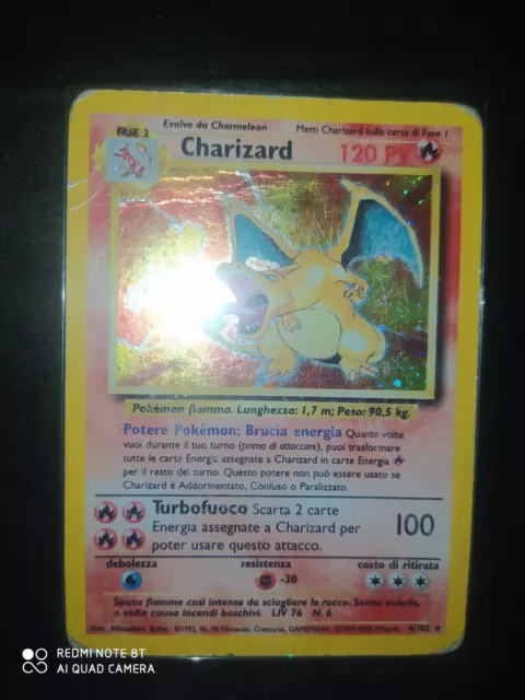 Pokemon Charizard 4/102 Holo Set Base Rara ITA