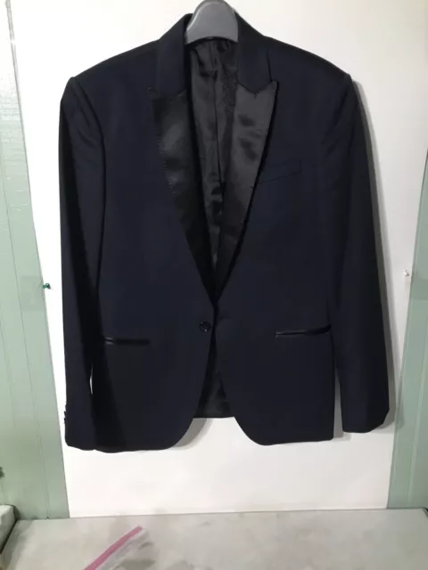 EXPRESS Black Tuxedo Suit Jacket Men’s 38R Satin Trim Blazer