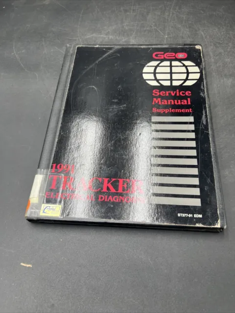 1991 Geo Tracker Service Repair Shop Manual Electrical Diagnosis Book