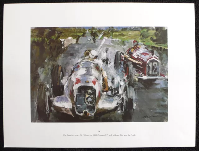 1935 German Grand Prix von Brauchitsch MERCEDES W25 Walter GOTSCHKE Print