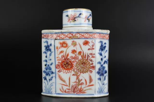 Chinese porcelain Kangxi imari tea caddy Qing dynasty antique 18th century
