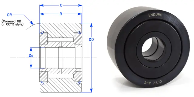 CYR34S 3/4" Yoke cam follower roller bearing McGill CYR 3/4-S SHIPS FAST Enduro