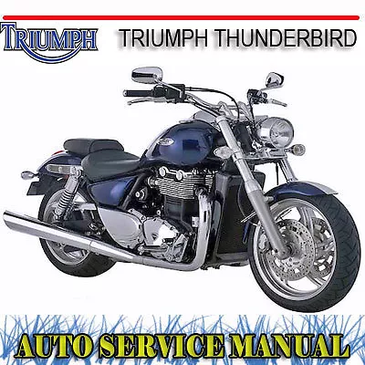 Triumph Thunderbird 2009 Onward Bike Factory Workshop Repair Service Manual~Dvd