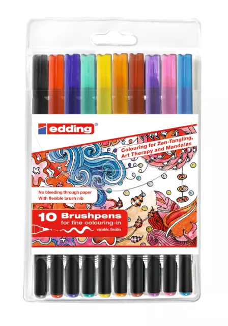 edding 1340 "Tangle Brushpen-Set", 10tlg.