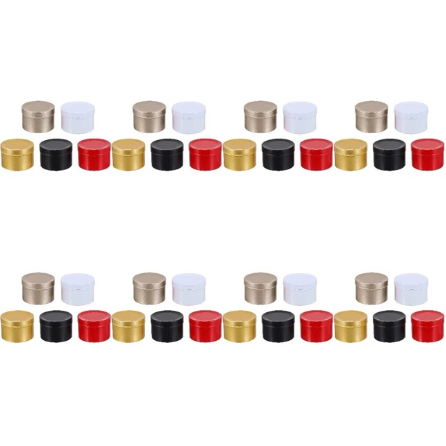 40 Pcs Aluminum Alloy Christmas Candle Jar Candy Tins Lids DIY Making