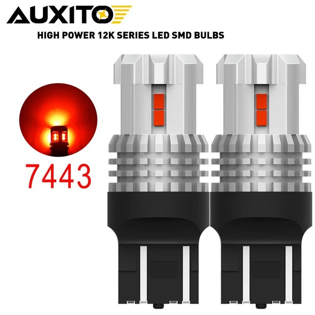 AUXITO 7443 7444 7441 LED Pure Red Brake Light Bulbs for Chevrolet Silverado CK