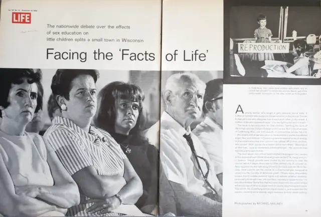 Facing the Facts of Life 1969 Print Magazine Article Sex Education Cedarburg WI
