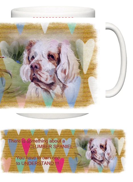 Clumber Spaniel Dog  New Heart Design Mug Sandra Coen Artist Oil Painting Print
