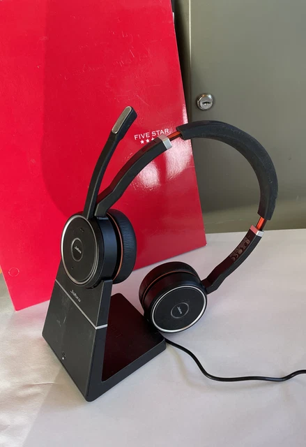 Jabra Evolve 75 Stereo Wireless Bluetooth Headset  NO USB DONGLE No Hard Case