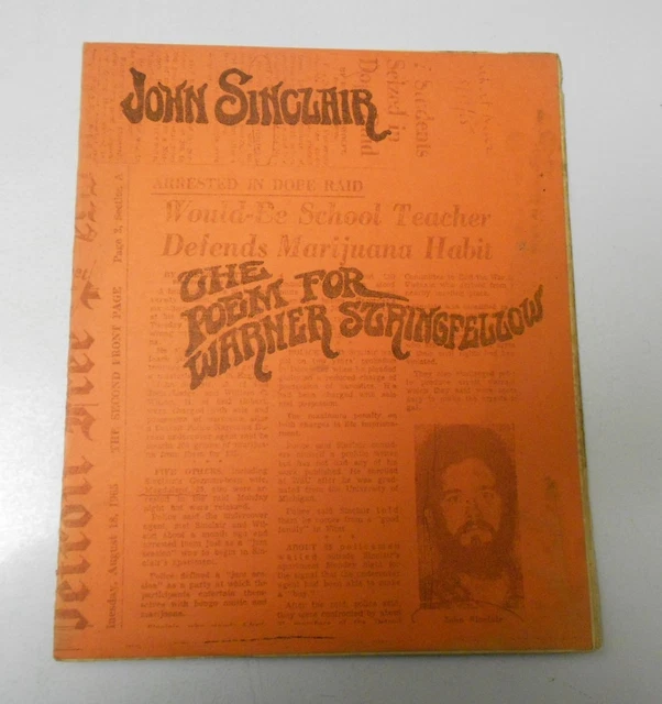 1966 Poesia Per Warner Strangefellow 12 Quaderni 8.5x7 Firmato John Sinclair MC5