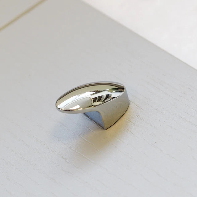 Chrome Kitchen Cupboard Knob 40mm Polished Oval Cabinet Handle Drawer Door Pull