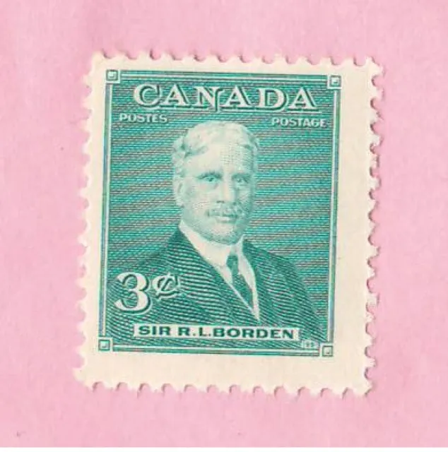 vintage stamp 1951 🍁 Sir Robert Laird Borden Prime-Minister Canada uncancelled