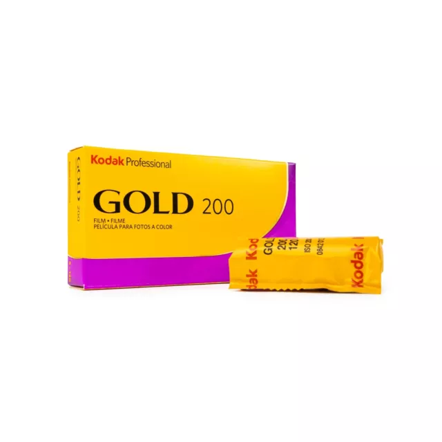 Kodak Oro 200 120 5er Rollo Película Formato Medio de Color a 5er Paquete