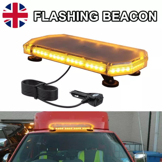 Amber LED Recovery Light bar 600mm 12/24v Flashing Beacon Truck Light Strobes