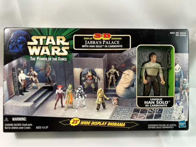 Star Wars Kenner POTF Jabba's Palace 3-D Diorama with Han Solo in Carbonite NIB
