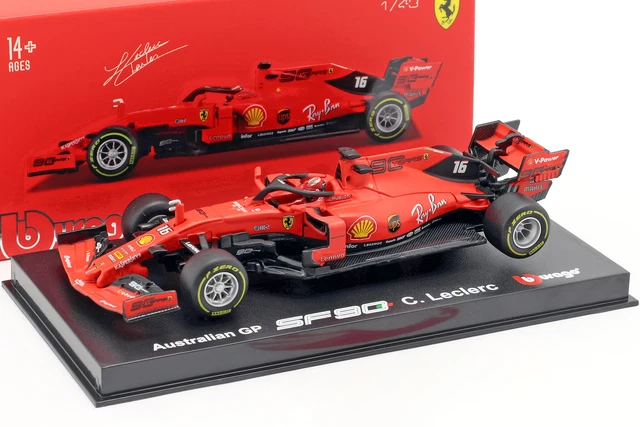Ferrari SF90 Charles Leclerc 2019 1/24 Scale Miniature Model Car - IXO Metal Die-Cast Collectible - View #11