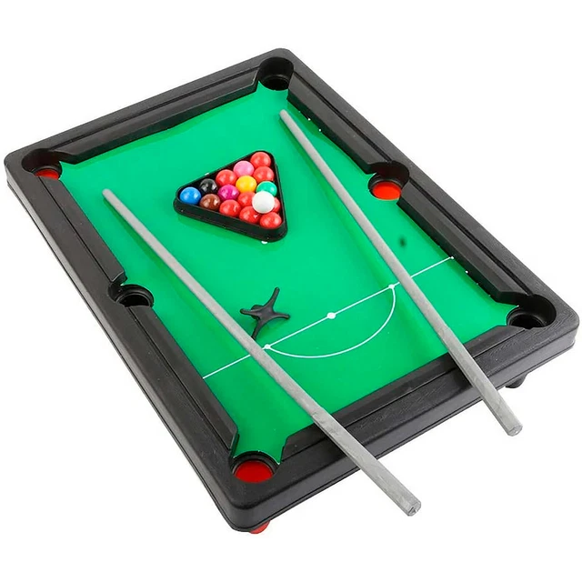 Jeu Billard Famille 16 Boules Mini Table De Billard FISHTEC Compact 51 X 31 Cm Tapis Feutrine Verte 16 Boules 2 Queues Jeu Convivial Famille - Jeux - Jouets Billard Famille Maison