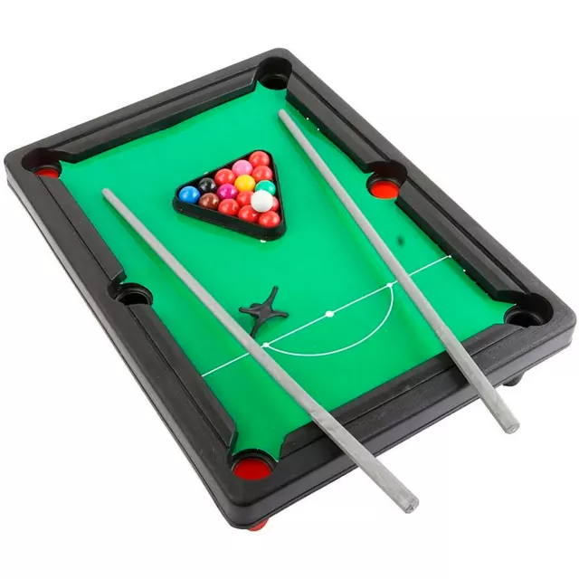 Juego de Billar mesa Pool con Bolas Y Tacos Mini Juegos SNOOKER 6x17.5x25.3 cm