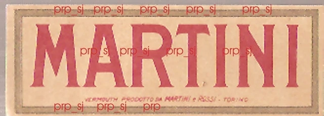 Martini Etichetta Vermouth Martini Rossi Torino Anni 1940 Originale