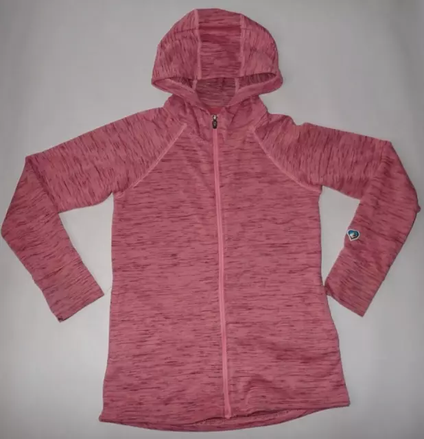 Kuhl Girls Vara Hoodie Zip Sweatshirt S 7-8 Pink Thumbholes Gorpcore UPF 15