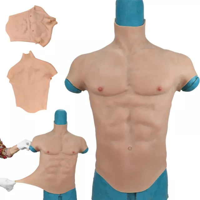 MALE CHEST SILICONE Muscle Mens Costumes Party Decoration