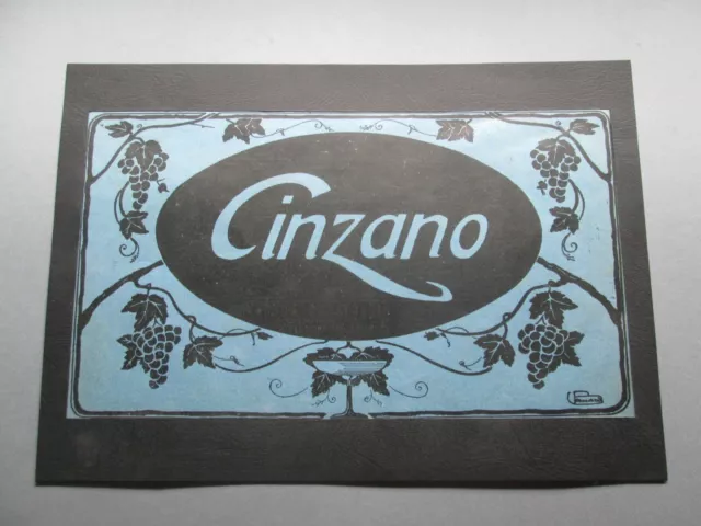 Pubblicita Bevande/Liquori Cinzano Vintage Orig. 1924 A4 Passepartout Istoriato