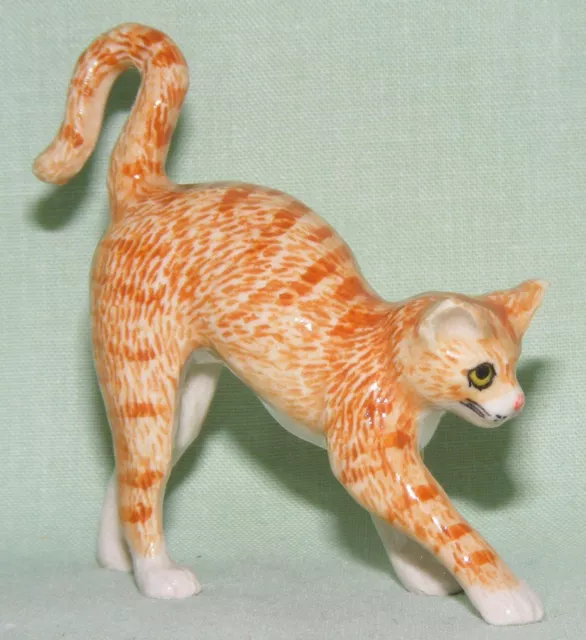 Klima Miniature Porcelain Animal Figure Ginger Cat Arching K601