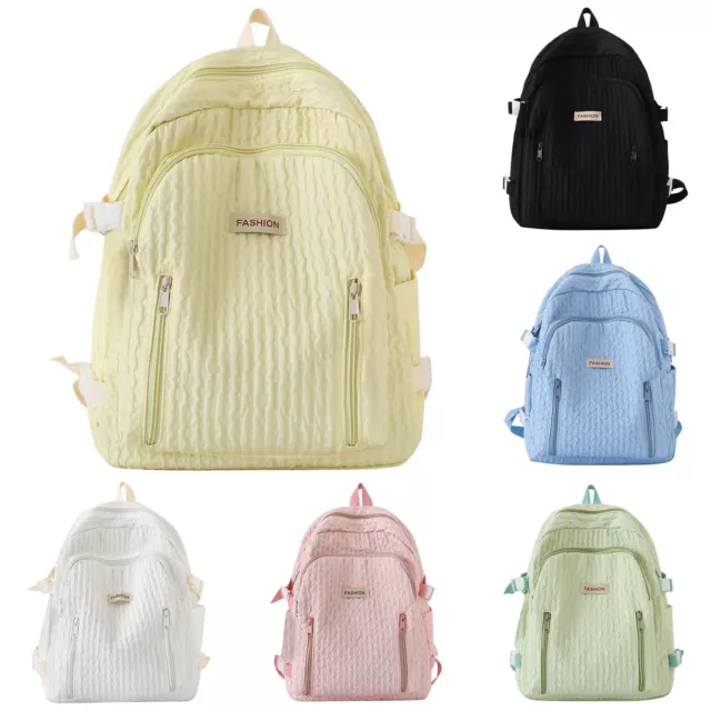 Fashionable Minimalist Student Backpack New Pattern Double Layered Large Double