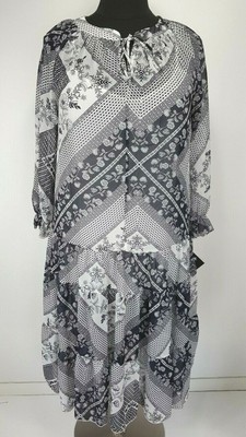 Kate and Lily Floral Chiffon Sundress Maxi Dress Tie Neck Women Size 10