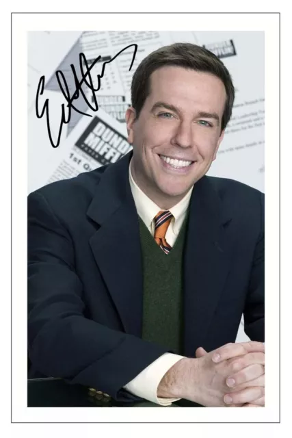 ED HELMS Signed Autograph PHOTO Fan Gift Signature Print THE OFFICE Andy Bernard