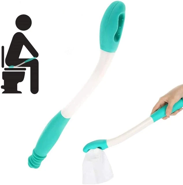 Herramientas de auxilio para inodoro, limpieza cómoda de largo alcance, tela de inodoro Buddy inferior Wiping Ai